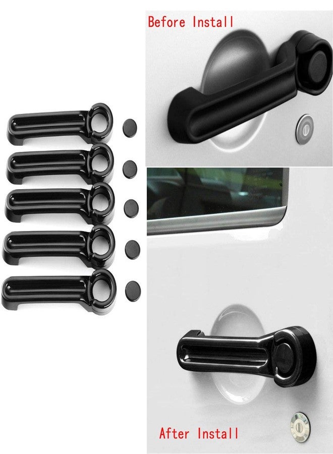 طقم أغطية مقابض الأبواب وأغطية مقابض الأبواب الخلفية من جيكار لسيارات جيب رانجلر JK موديلات 2007-2018 / جيب ليبرتي موديلات 2008-2012 / دودج نيترو موديلات 2007-2011، أسود - Image 5